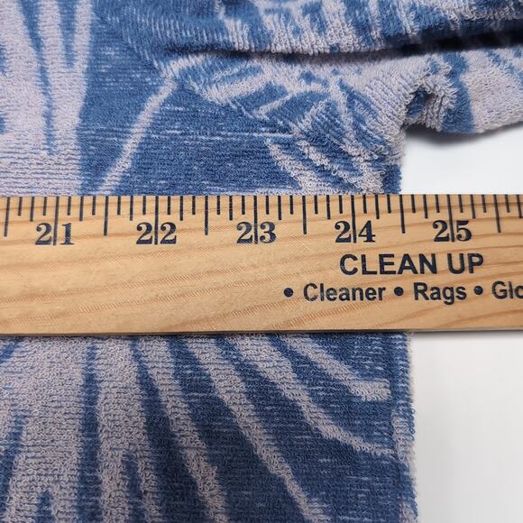 Marine Layer Terry Cloth Shirt Mens L Blue Palm Button Up Short Sleeve NEW NWT - Picture 11 of 13